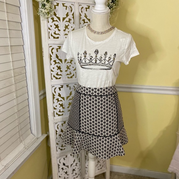 NWT Loft cream and black tulip π· skirt Sz 10P - Picture 14 of 15